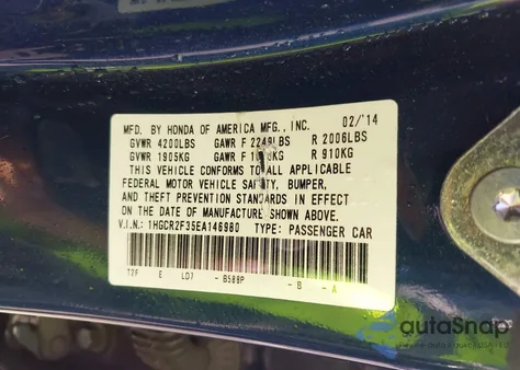 2014 Honda Accord Lx z USA, uszkodzony, nr VIN 1HGCR2F35EA146980